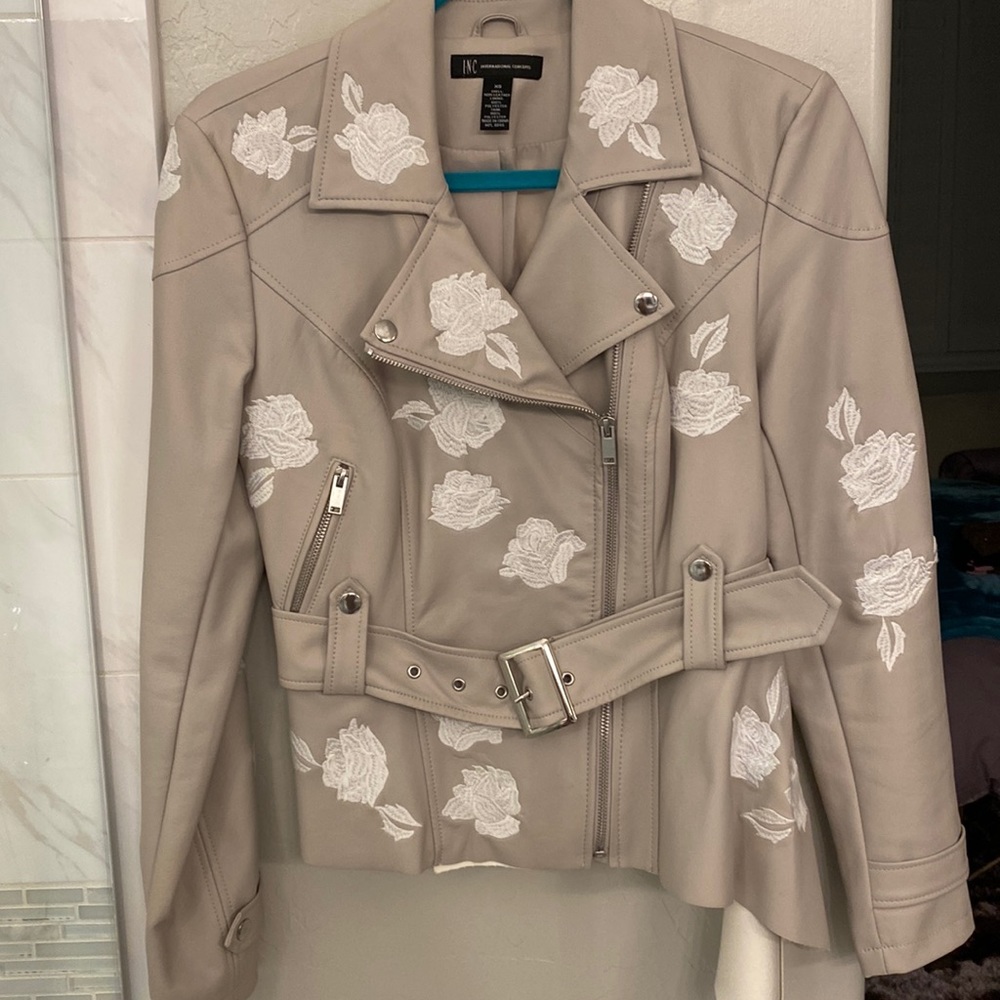 Inc Faux Leather Jacket NWOT